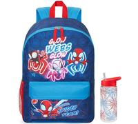 Get Trend Spidey and his Amazing Friends Boys Backpack Set, 2 Pcs | 43cm School Bag with 500ml BPA-Free Water Bottle, Travel Sports Book Bag Large Rucksack, School Supplies (Multi Spidey)