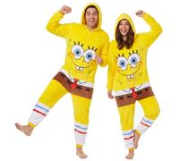 Get Trend SpongeBob & Sesame Street Halloween Costume Onesie for Men | Patrick, SpongeBob, Gary, Squidward, Cookie Monster, Elmo or Grover Hooded Fleece Jumpsuit for Halloween & Costume Parties