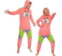 Get Trend SpongeBob & Sesame Street Halloween Costume Onesie for Men | Patrick, SpongeBob, Gary, Squidward, Cookie Monster, Elmo or Grover Hooded Fleece Jumpsuit for Halloween & Costume Parties