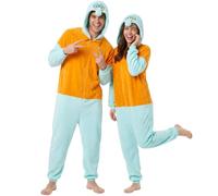 Get Trend SpongeBob & Sesame Street Halloween Costume Onesie for Men | Patrick, SpongeBob, Gary, Squidward, Cookie Monster, Elmo or Grover Hooded Fleece Jumpsuit for Halloween & Costume Parties