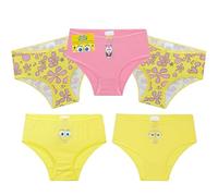 Get Trend SpongeBob Squarepants Knickers Girls Breathable Cotton Panties Underwear 5 Pack Soft Underpants Gifts for Girls (3-4 Years, Yellow SpongeBob 5 Pack)