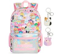 Get Trend Squishmallows Girls Large Backpack with 2 Keyrings, 46cm