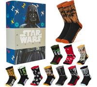 Get Trend Star Wars Socks Advent Calendar 2026 for Men & Teens, 24 Pairs | UK Size 7-11 Breathable Casual Soft & Stretchy Daily Wear Mens Coloured Socks Christmas Countdown Calendar, Xmas Gifts