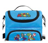 Get Trend Super Mario Boys Insulated Lunch Bag with Compartments, Cooler Bag for Kids Lunch Box & Snacks, Food Carrier for School, Travel & Picnics, School Supplies Gifts for Kids (Blue Mario)