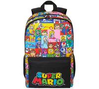 Get Trend Super Mario Boys Large Backpack, 46cm Padded Straps School Bag | Lightweight Sports School Bag, Travel Kids Rucksack Book Bag, Holiday Essential Daypack, Boys Gamer Gifts (Multi Mario)