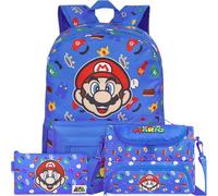Get Trend Super Mario Boys Large Backpack Set 3 Pcs, 46cm School Bag