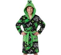 Get Trend Super Mario | Minecraft Fleece Dressing Gown for Kids & Teens | Warm & Cosy Loungewear, Ultra-Soft Hooded Bathrobe, Boys Housecoat, Nightwear Changing Robe with Belt, Gaming Gifts for Kids