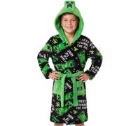 Get Trend Super Mario | Minecraft Fleece Dressing Gown for Kids & Teens | Warm & Cosy Loungewear, Ultra-Soft Hooded Bathrobe, Boys Housecoat, Nightwear Changing Robe with Belt, Gaming Gifts for Kids