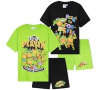 Get Trend Teenage Mutant Ninja Turtles PJs Boys 2 Pack Short Sleeve Pyjamas Set Lounge Sets Soft Nightwear Gifts for Boys (11-12 Years, Multi TMNT 2 Pack)