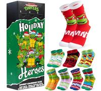 Get Trend Teenage Mutant Ninja Turtles Socks Advent Calendar 2025 Teens & Kids Boys Size 12-3.5, 24 Days Christmas Countdown, Gift Set (Multi Turtles)
