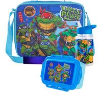Get Trend Teenage Mutant Ninja Turtles Water Bottle Lunch Bag and Lunch Box Kids Set 3 Pcs School Supplies Bento Snack Box BPA Free Leakproof Travel (Blue TMNT)