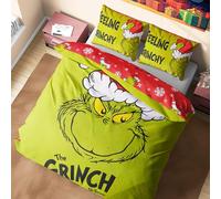 Get Trend The Grinch Double Duvet Cover Set for Kids and Teens | Reversible Bedding Set 2 Pillowcases, OEKO-TEX Certified Bedroom Accessories fBoys & Girls Gifts