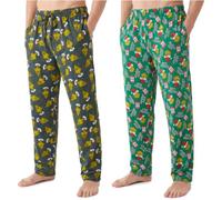 Get Trend The Grinch Men's Lounge Pants, S-3XL Comfy Nightwear Pjs, 2 Pcs | 100% Cotton Pyjama Bottoms Trousers, Soft Loungewear Pants with Drawstring Waist, Sleepwear Mens Gifts