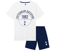 Get Trend Tottenham Hotspur F.C. Pyjamas Boys Teens Short Football PJs Breathable Nightwear Loungewear Sleepwear Boys Gifts (11-12 Years, Navy Spurs)