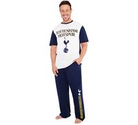 Get Trend Tottenham Hotspur Pyjama Sets for Teens Men, Spurs Football PJ Set, Crew Neck Tshirt & Men’s Trousers, Gift for Him (S, Navy Tottenham Hotspur)