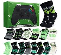 Get Trend Xbox Socks Advent Calendar 2025 for Boys & Teens UK 2.5-6.5, 24 Pairs of Casual & Sports Socks, Christmas Countdown, Gamer Gifts for Him (Green Xbox)