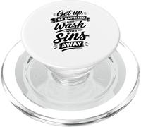 Get Up Be Baptized And Wash Sins Away Verse PopSockets PopGrip for MagSafe