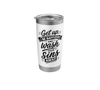 Get Up Be Baptized and Wash Sins Away Verse Stainless Steel Insulated Tumbler