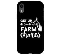 Get Up Its Time To Do Chores Farm-Life Funny Farming Farmer Case for iPhone XR