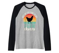 Get up its time to do Farm Chores,Funny Farmer Farming Lover Raglan Baseball Tee