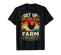 Get up its time to do Farm Chores,Funny Farmer Farming Lover Value Graphic T-Shirt