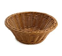 GET WB-1501-HY Round Polyweave Bread Roll Serving Basket, 9.5", Honey
