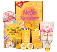 Get Well Gifts for Women, 12pcs Sunshine Box Care Package for Her, Get Well Soon Gift Baskets for Women, Birthday Basket For Her, Gift Box for Girls, Hug in a Box & Stress Relief Spa Set for Her