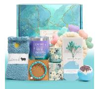 Get Well Gifts for Women, 9pc Happy Birthday Self Care Package Spa Bath Blue Gift Box for Women Who Have Everything New Mom Girl Grandma Coworkers Mother Christmas