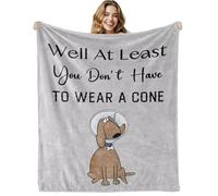 Get Well Gifts for Women/Men After Surgery 150 x 200 cm | Flannel Hug/Healing Blanket & Inspirational/Surgery Recovery/Sympathy Gift, at Least You Dont Have to Wear A Cone Blanket