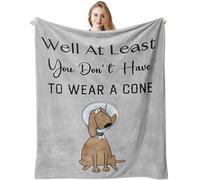 Get Well Gifts for Women/Men After Surgery, Inspirational Feel Better Gifts for Women, Get Well Soon Gifts, Surgery Recovery Gift, at Least You Dont Have to Wear A Cone Blanket 150x130CM Cancer Care