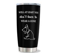 Get Well Gifts for Women Men, Get Well Soon Gift Baskets for Men After Surgery, Funny Surgery Recovery/Inspirational/Feel Better/Cheer up Gifts, At Least You Don't Have to Wear a Cone Tumbler 20oz