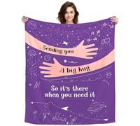 Get Well Gifts for Women Men Hug Healing Blanket Cancer Care Sympathy After Surgery Gifts for Friends Sister Coworkers Decorative Throw Blankets 150 x 130 (Sending You A Big Hug)