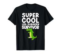 Get well recovery leg surgery survivor Broken Leg crocodile T-Shirt