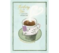 Get Well Soon After Your Operation Card with Tea Cup Design, Gold Foil Finish