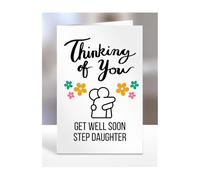 Get Well Soon Card for STEP DAUGHTER, Thinking of you, Sympathy Gifts for Men or Women, Presents for Christmas, A5-71_168