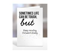 Get Well Soon Card Gifts, Feel Better, Thinking of you, Sympathy Presents for Friends, Relatives, Colleagues, Men, Women, Keep moving forward slowly, A5-321b_52