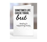 Get Well Soon Card Gifts, Feel Better, Thinking of you, Sympathy Presents for Friends, Relatives, Colleagues, Men, Women, Healing is happening slowly, A5-321b_2
