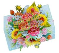 Get Well Soon Card Pop Up | 3D Greeting for Speedy Surgery Recovery, Boss, Friend, Love, Mom, Dad, Daughter (Size 15x20 cm - Sunflower Getwell)