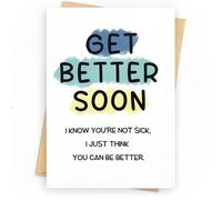 Get Well Soon Cards For Women & Men, Get Well Soon Gifts For Him Or Her, Speedy Recovery Card For Friends, 12 × 17 Cm, Blank Inside & Envelope Included