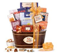 Get Well Soon Care Package Gift Basket. Send Your Get Well Wishes With This Beautiful Display Basket Enjoy the Large Assortment of Sweets and Savory Treats, Perfect for Mom, Dad, & Friends