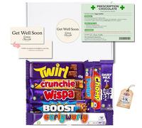 Get Well Soon Chocolate Box - Prescription Chocolate Gift Box, Funny Get Well Soon Gift for Men & Woman, Letterbox Chocolate Hamper with Funny Prescription Letter and Card by CocoCherish