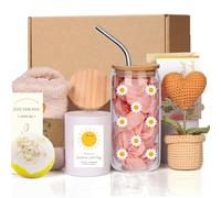 Get Well Soon Gift Basket for Women - Care Package for Recovery, Surgery, or Illness | Sympathy Gift Box with Scented Candle, Fuzzy Socks, Bath Bombs, a Glass & a Pop-up Card (Thinking of You Gift)
