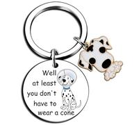 Get Well Soon Gift Basket Men Feel Better Gifts For Women Get Well Gift At Least You Dont Have To Wear A Cone Keychain Best Post Surgery Gifts For Friends Family Funny Dalmatian Decor, Sliver, S