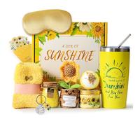 Get Well Soon Gift Baskets for Women, 10pcs Self-Care Package, Relaxation Spa Gift Basket for Mom Wife Grandma Daughter Friends Sister, Sunshine Birthday Gift Set Idea for Women Who Have Everything