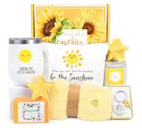 Get Well Soon Gift Baskets for Women, 9pcs Care Package for Women, After Surgery Recovery Gifts, Feel Better Set Thinking Of You - Sending You Hug Sunshine Box for Sick Friend