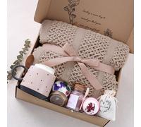 Get Well Soon Gift Baskets for Women -Brithday Gift,Self Care Package ,After Surgery recovery, Sympathy /Thinking of you gift,Condolence/ Grief /Farewell /Bereavement Gifts for Women(Champagne pink)