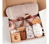 Get Well Soon Gift Baskets for Women, Earth Tone Self Care Package Box After Surgery Thinking of You Feel Better Gifts, Sympathy Gift Basket for Loss of Loved One, Inspirational Gifts for Sick Friends