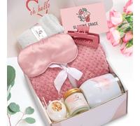 Get Well Soon Gift Baskets for Women, Thinking of You Gift Basket, Self Care Gifts for Women, Spa Get Well Gifts for Women, Encouragement Gifts for Mom, Sister, Wife (Soft Pink)