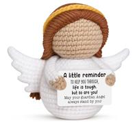 Get Well Soon Gifts Crochet Angel for Women Healing Guardian Angel,Christian Easter Basket Stuffers Mothers Day Birthday Inspirational Religious Catholic Gifts for Friends,Life is Tough But So are You