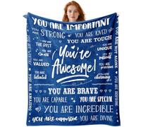 Get Well Soon Gifts for Men Male After Surgery Blanket for Man You Are Awesome Hosital Soft Throw Blanket 50" X 60" Inspirational Thinking Of You Feel Better Present for Boys